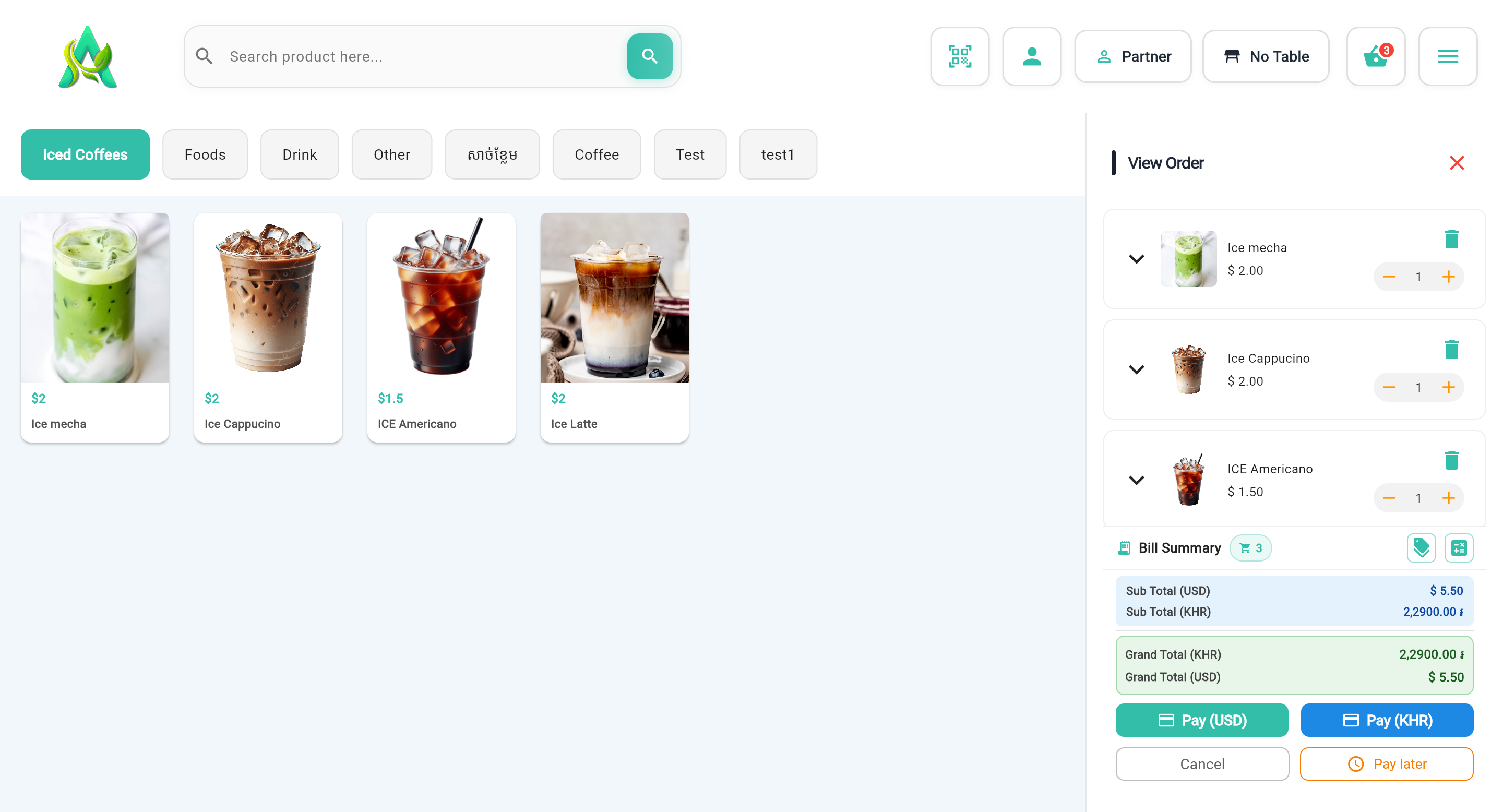 Akkhara POS Dashboard Preview